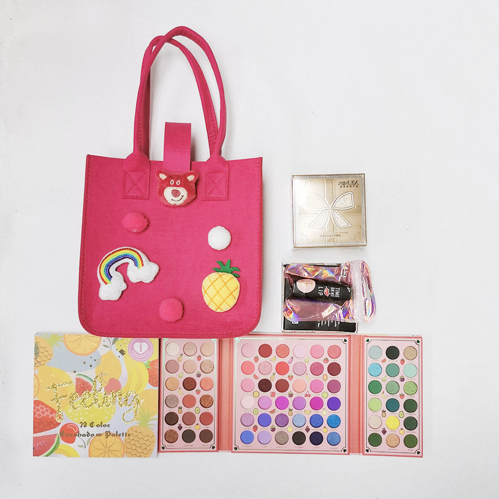 pink mini set 1【1 huge eyeshadow，loose power+3pcs】