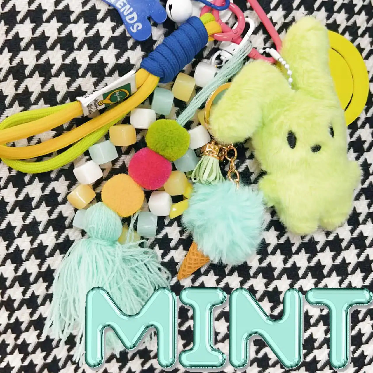 Colorful Bag Charm Cluster