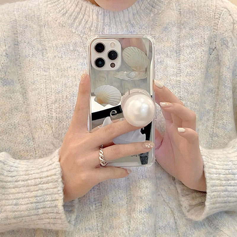 Pearl Stand Shell Mirror Apple Case