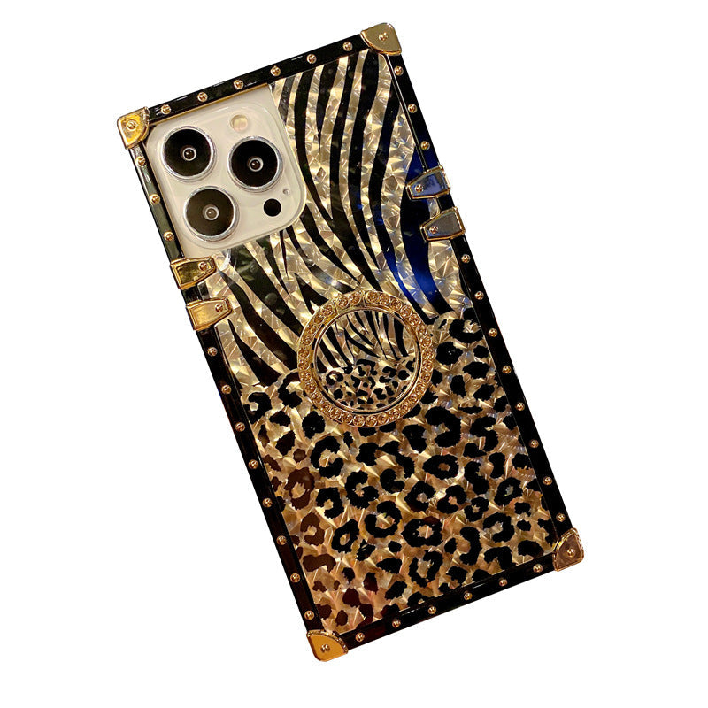 Square Leopard Print Phone Case