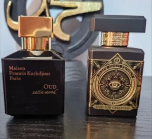 Cost breakdown and concentration comparison between Maison Francis Kurkdjian Oud Satin Mood and a direct-to-consumer dupe